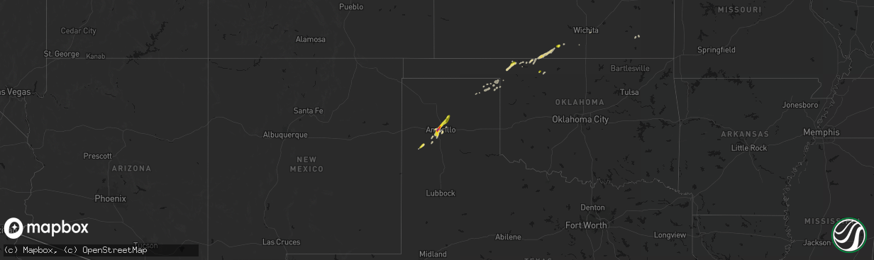 Hail map on March 3, 2026
