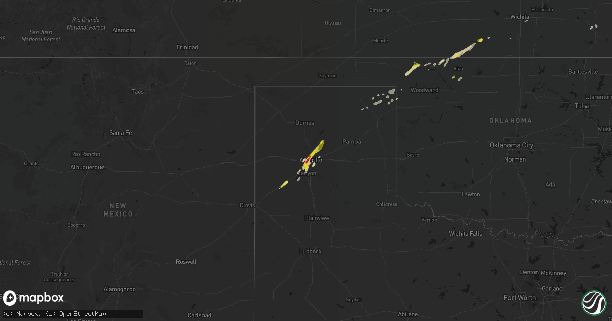 Hail map on March 3, 2026