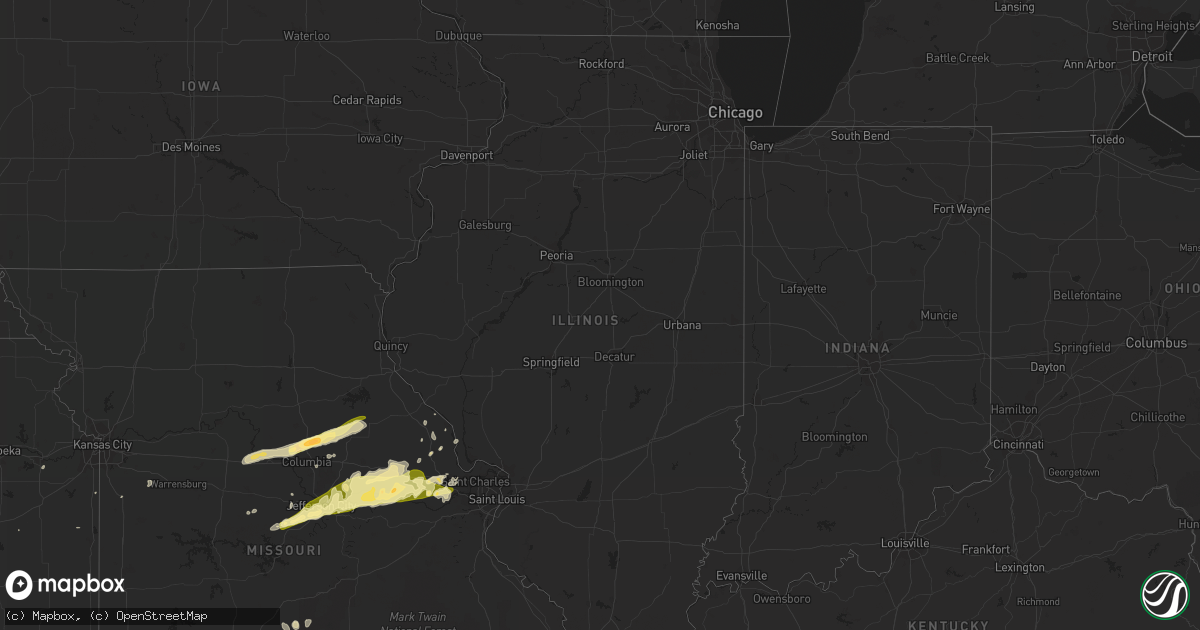 Hail map in Illinois on March 4, 2011