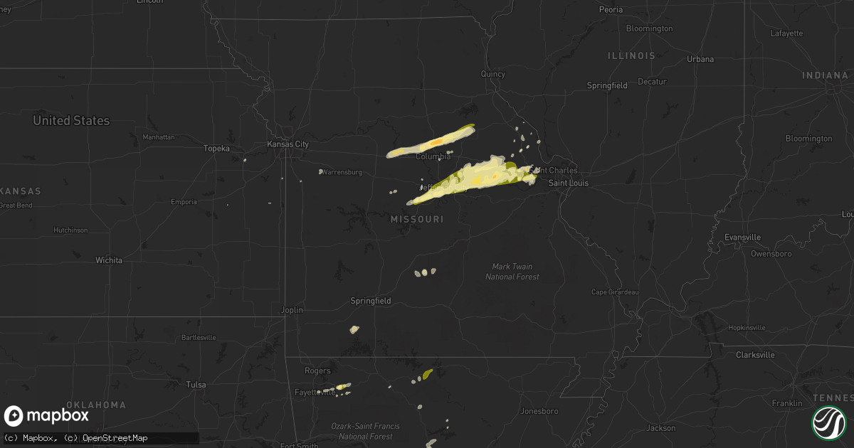 Hail map in Missouri on March 4, 2011