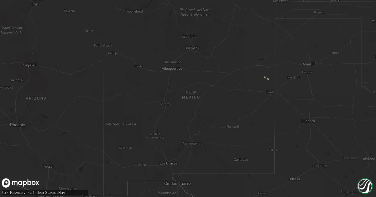 Hail map in New Mexico on March 4, 2011