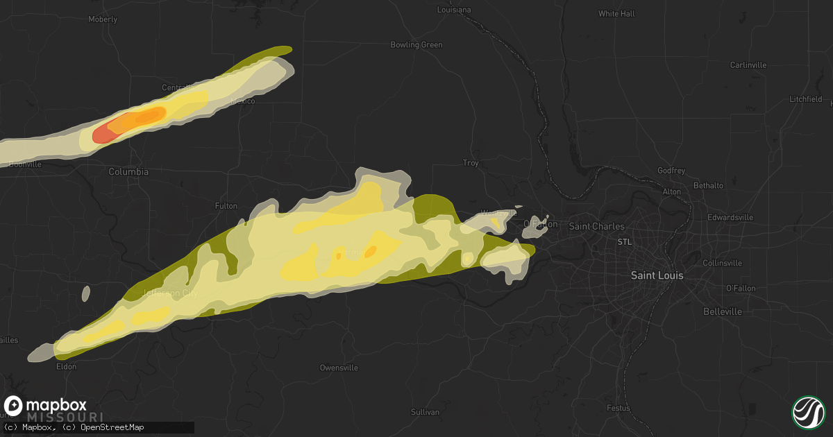 Hail map in Warrenton, MO on March 4, 2011