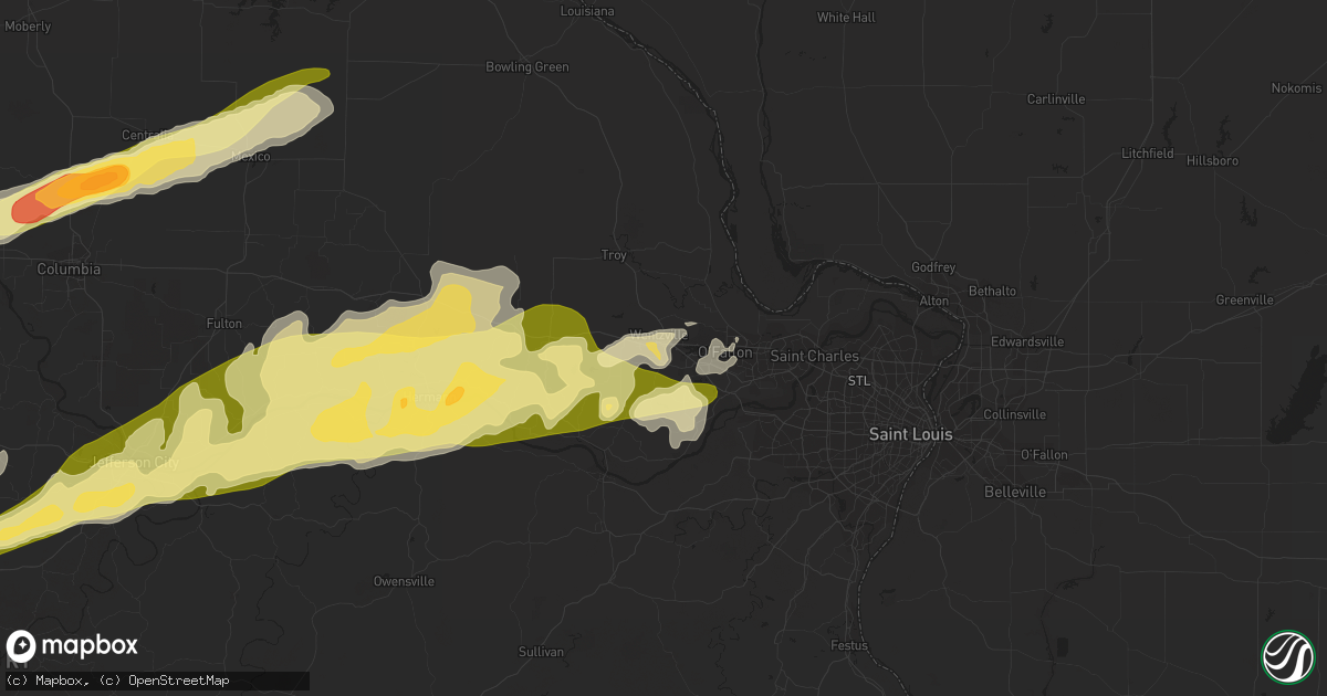Hail map in Wentzville, MO on March 4, 2011