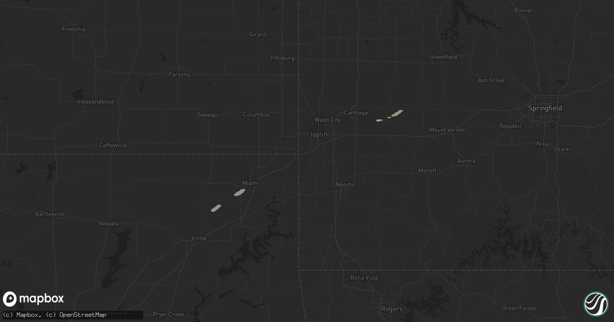 Hail map in Reeds, MO on March 4, 2018