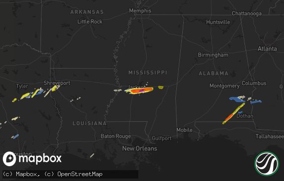 Hail map preview on 03-04-2020