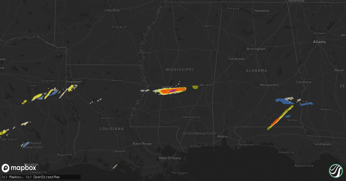 Hail map on March 4, 2020