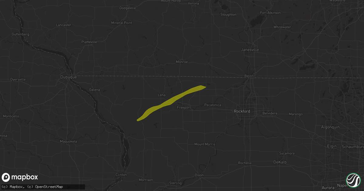 Hail map in Cedarville, IL on March 4, 2024