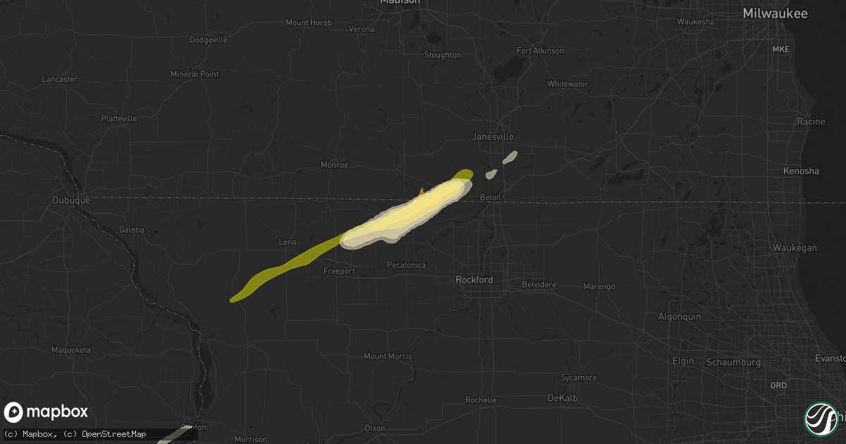 Hail map in Durand, IL on March 4, 2024