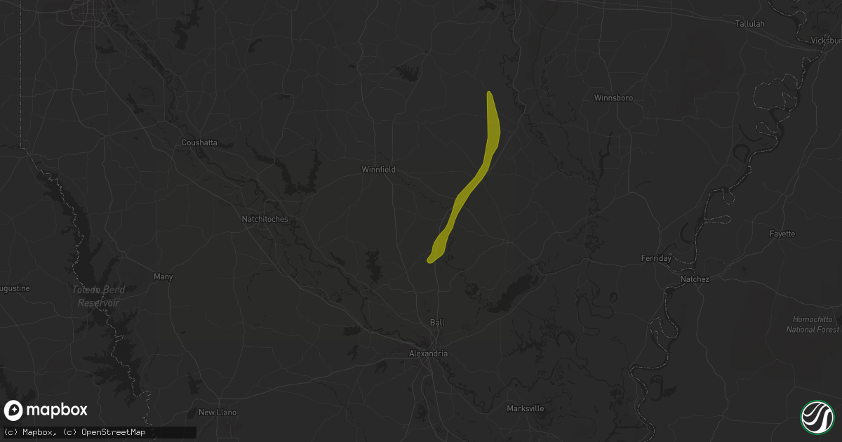 Hail map in Georgetown, LA on March 4, 2024