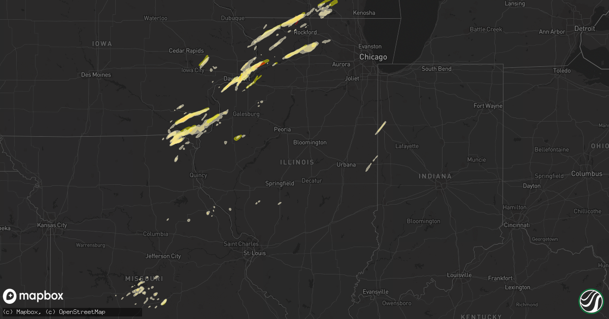Hail map in Illinois on March 4, 2024