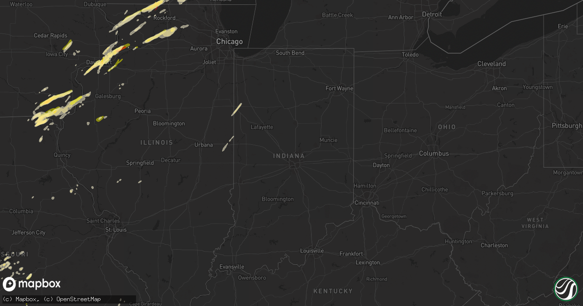 Hail Map in Indiana on March 4, 2024 HailTrace