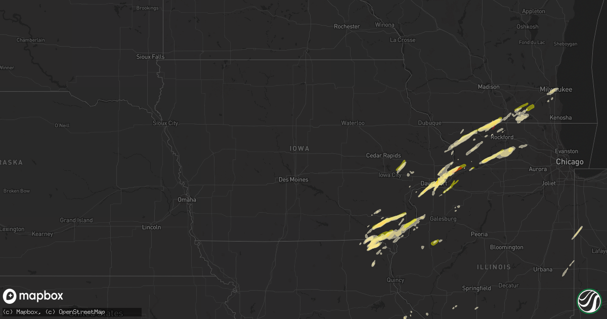 Hail map in Iowa on March 4, 2024