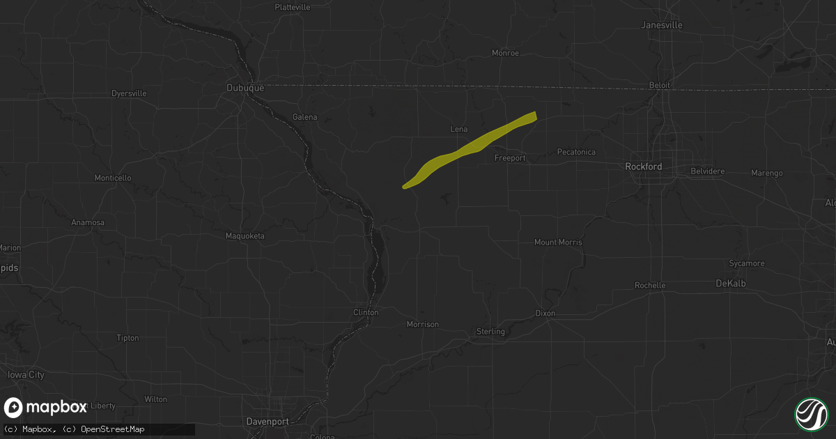 Hail map in Mount Carroll, IL on March 4, 2024