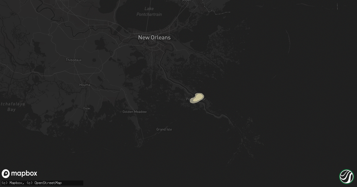 Hail map in Port Sulphur, LA on March 4, 2024