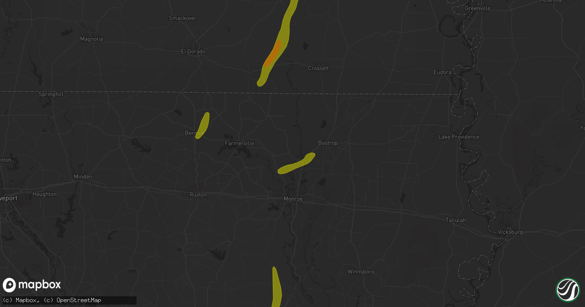 Hail map in Sterlington, LA on March 4, 2024