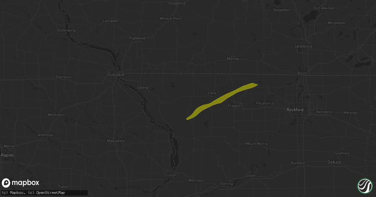 Hail map in Stockton, IL on March 4, 2024