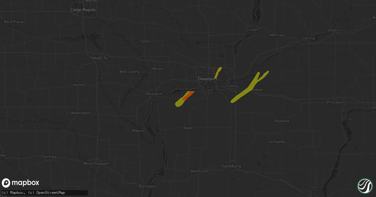 Hail map in Taylor Ridge, IL on March 4, 2024