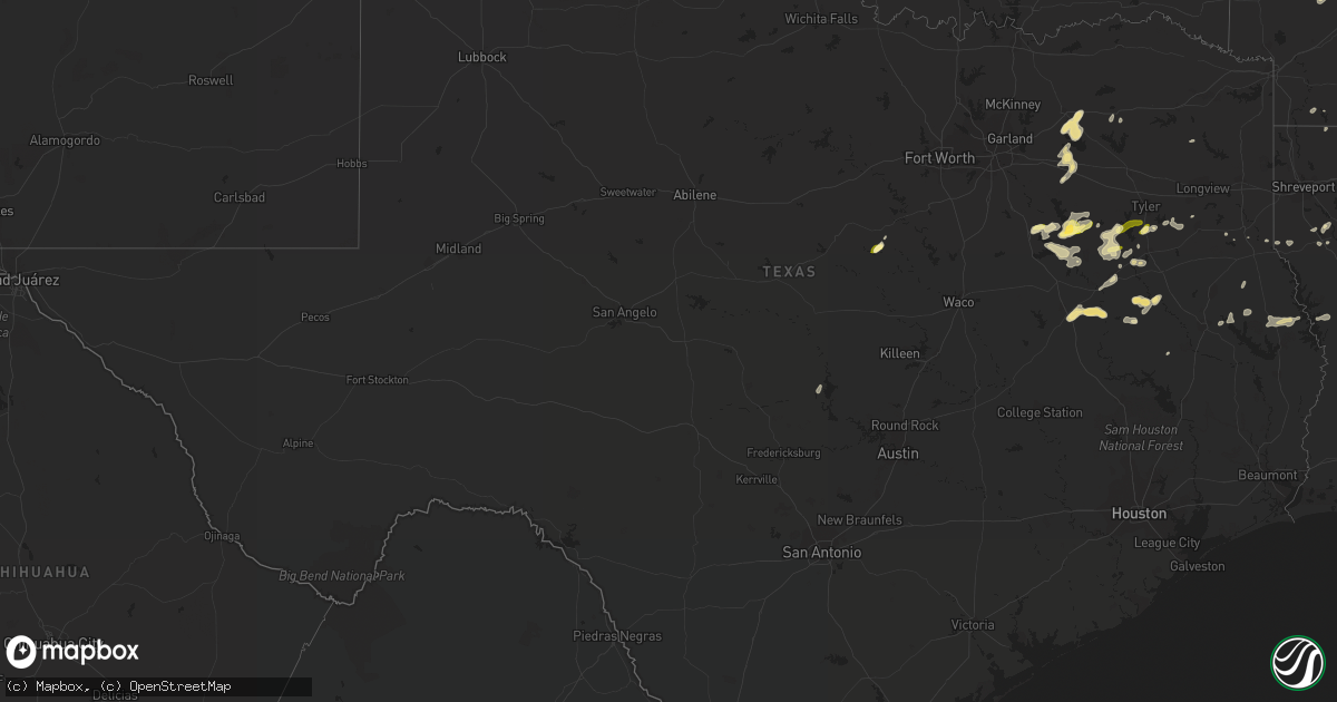 Hail map in Texas on March 4, 2024