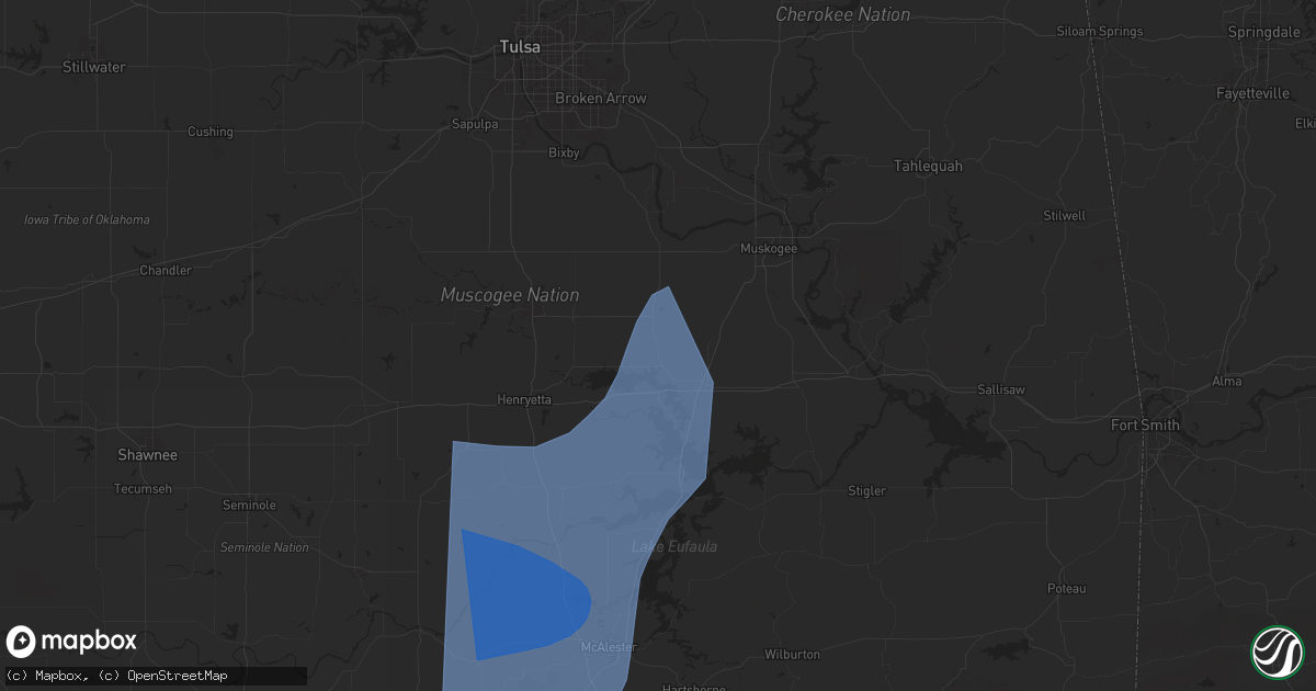 Hail map in Council Hill, OK on March 4, 2025
