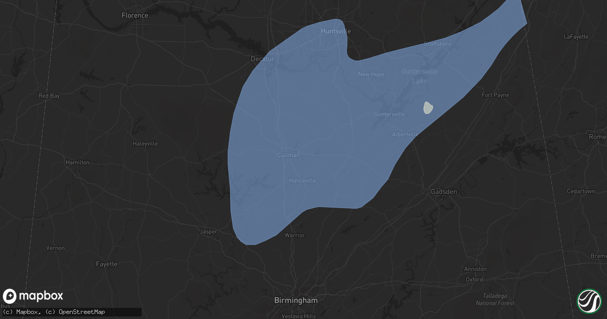 Hail map in Cullman, AL on March 4, 2025