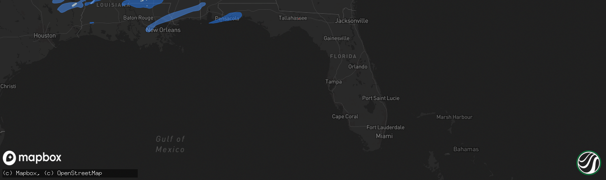 Hail map in Florida on March 4, 2025