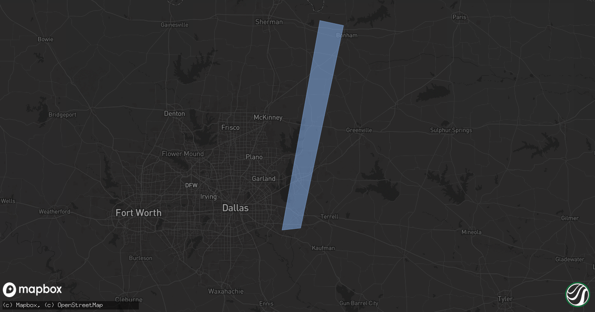 Hail map in Lavon, TX on March 4, 2025