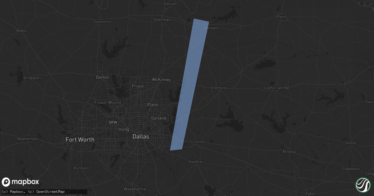 Hail map in Nevada, TX on March 4, 2025