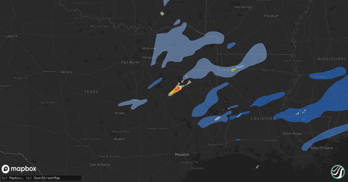 Hail map on March 4, 2025
