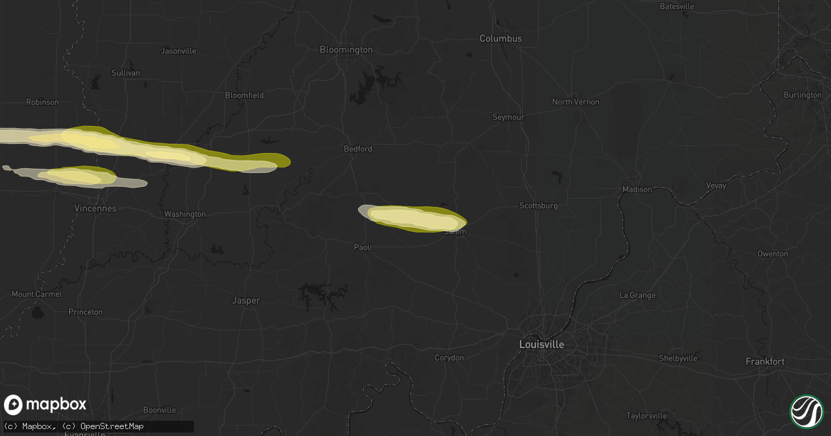 Hail map in Campbellsburg, IN on March 4, 2026