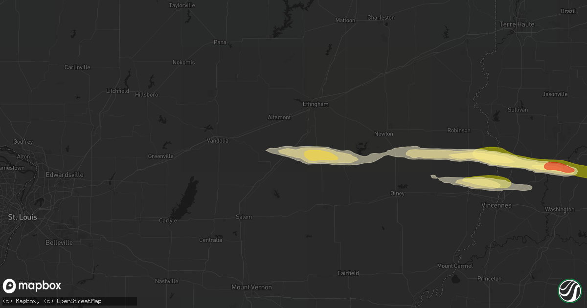 Hail map in Edgewood, IL on March 4, 2026