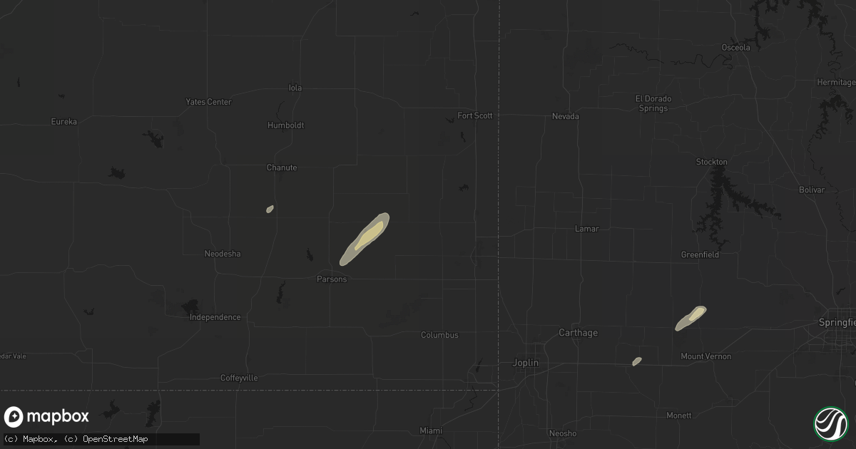 Hail map in Girard, KS on March 4, 2026