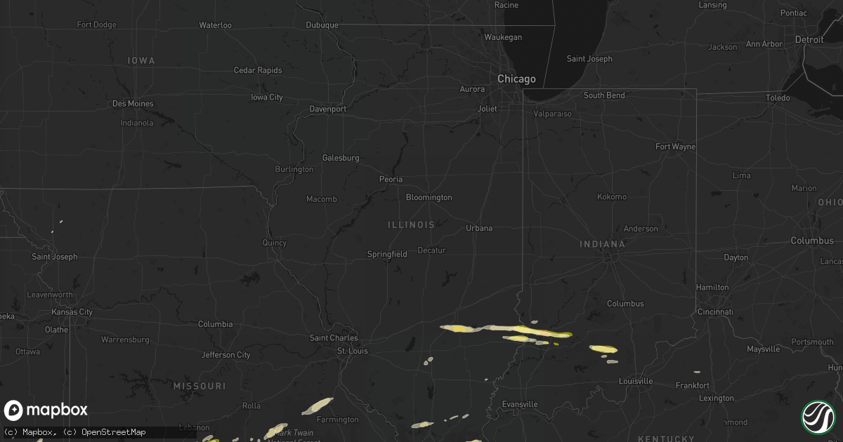 Hail map in Illinois on March 4, 2026