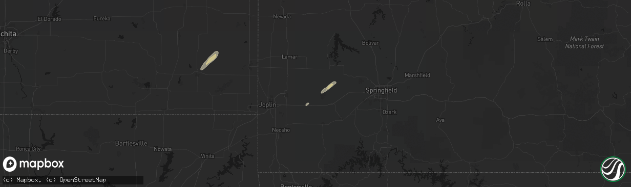 Hail map in La Russell, MO on March 4, 2026