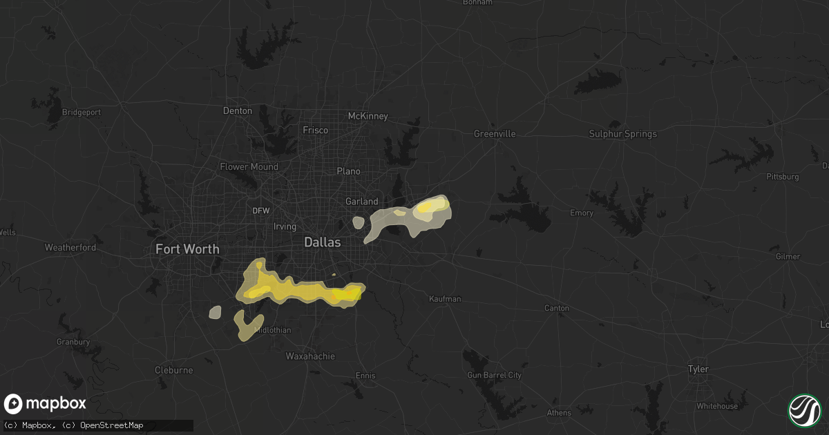 Hail map in Rockwall, TX on March 4, 2026