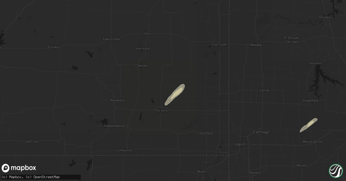 Hail map in Saint Paul, KS on March 4, 2026