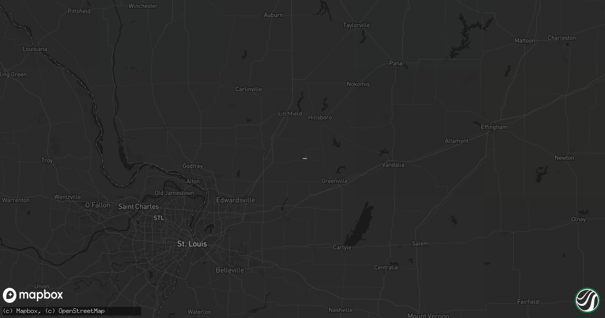 Hail map in Sorento, IL on March 4, 2026