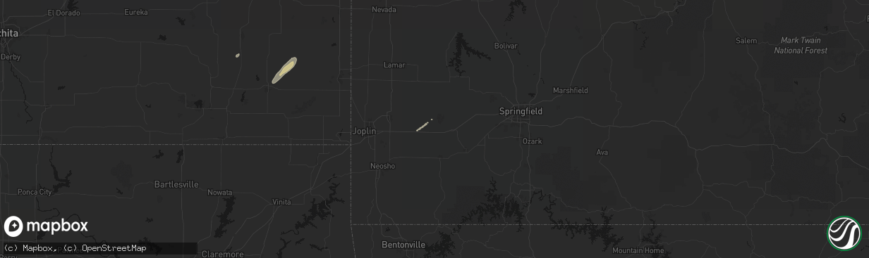 Hail map in Stotts City, MO on March 4, 2026