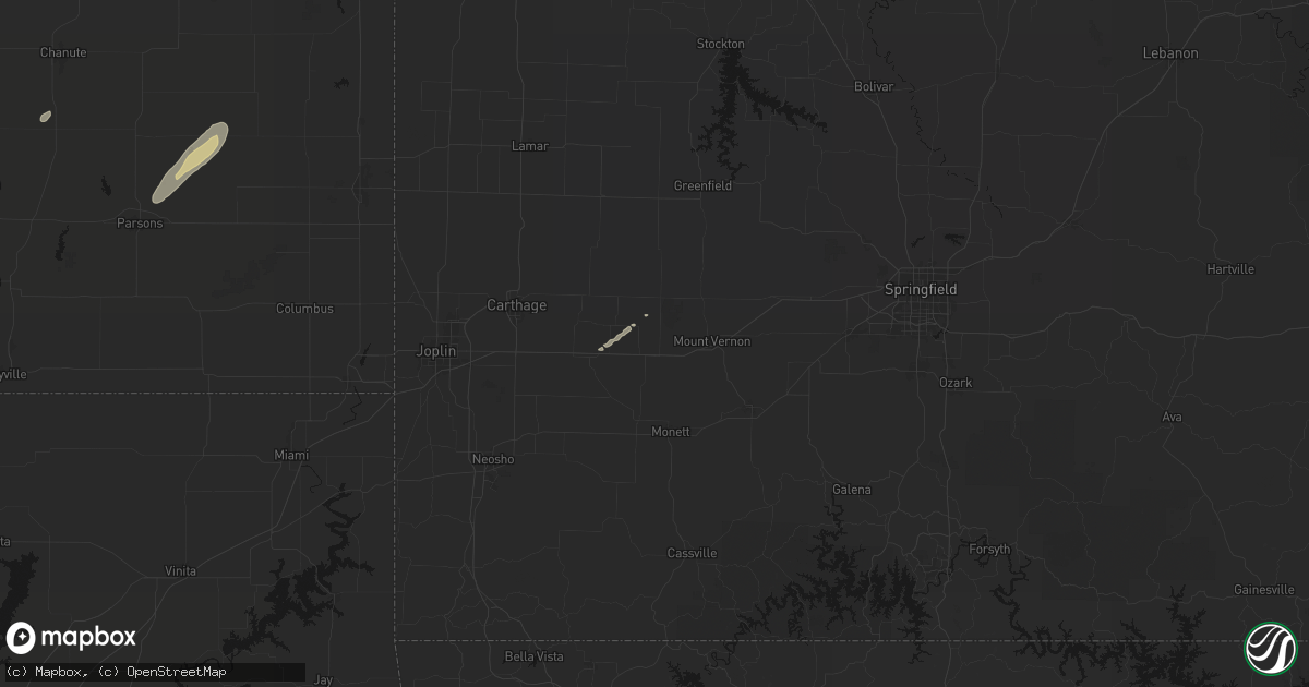 Hail map in Stotts City, MO on March 4, 2026