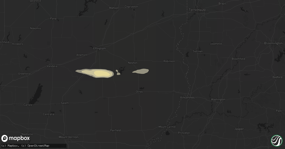 Hail map in West Liberty, IL on March 4, 2026