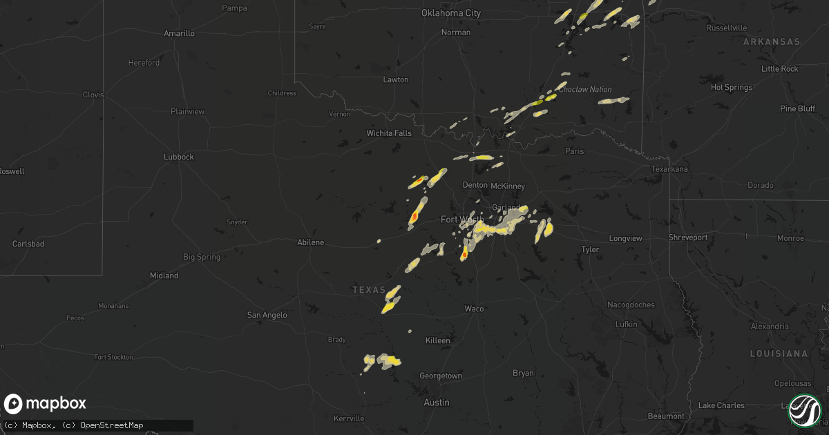 Hail map on March 4, 2026