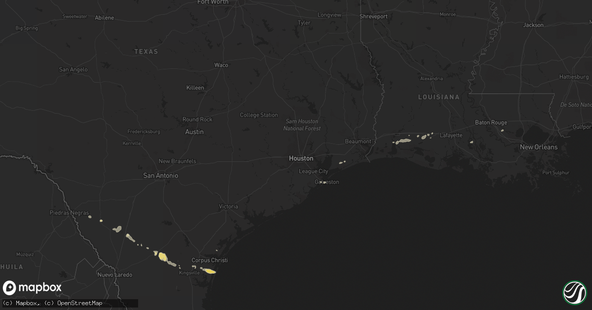 Hail map in Louisiana on March 5, 2011