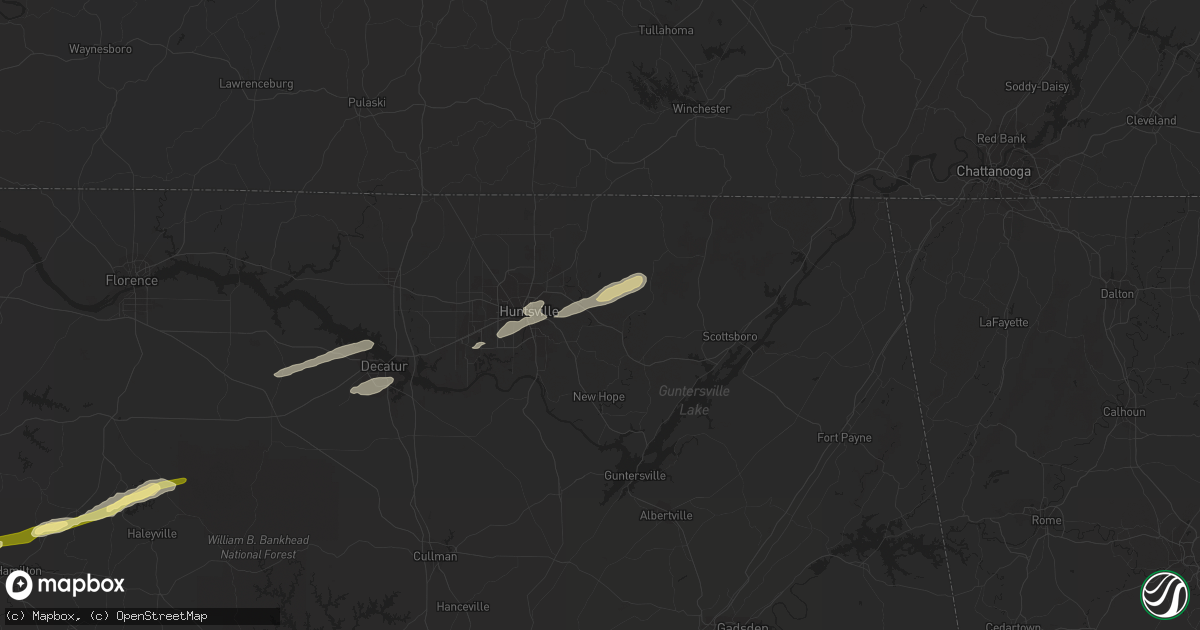 Hail map in Gurley, AL on March 5, 2013
