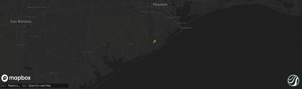 Hail map in Brazoria, TX on March 5, 2017