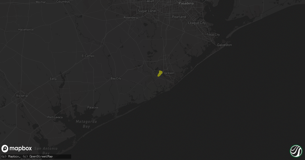 Hail map in Brazoria, TX on March 5, 2017