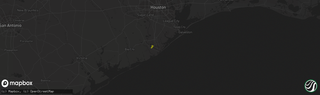 Hail map in Freeport, TX on March 5, 2017