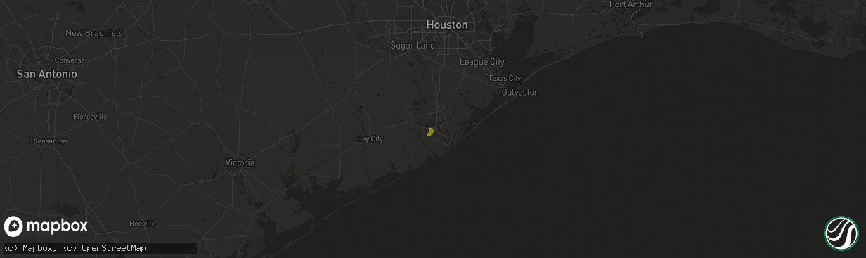Hail map in Lake Jackson, TX on March 5, 2017