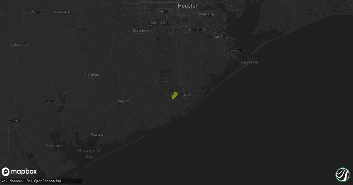 Hail map in Lake Jackson, TX on March 5, 2017