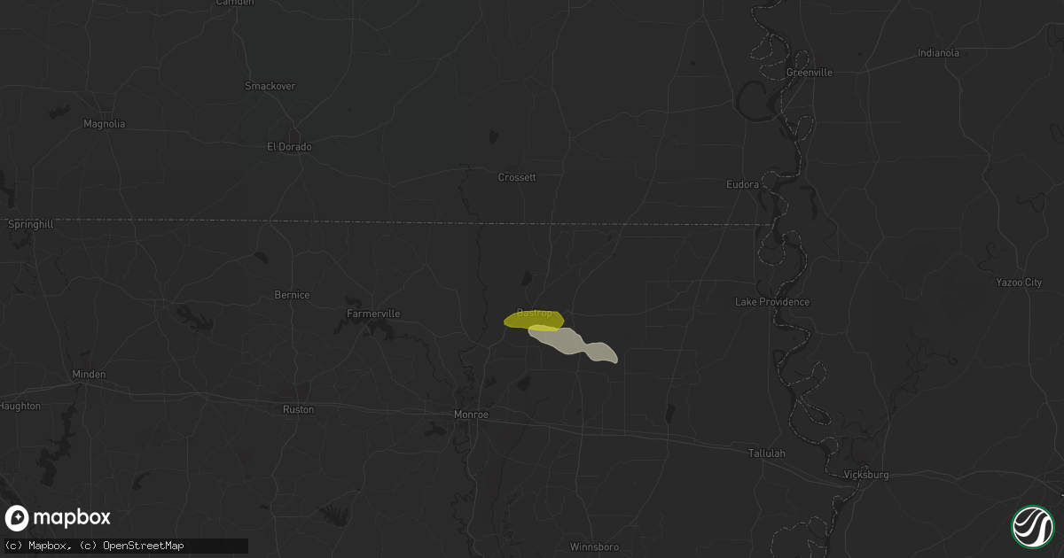 Hail map in Bastrop, LA on March 5, 2018
