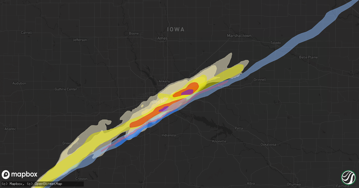 Hail map in Altoona, IA on March 5, 2022