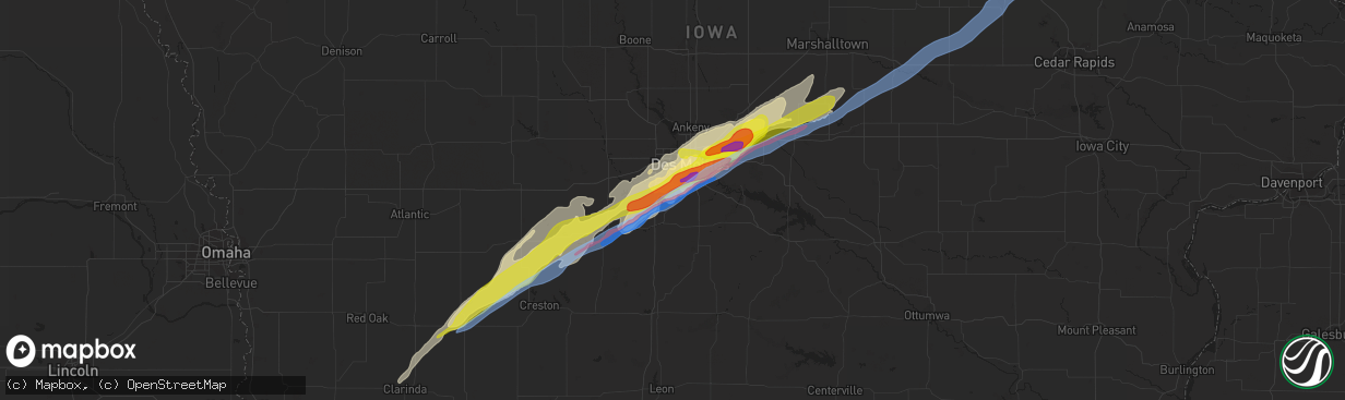 Hail map in Norwalk, IA on March 5, 2022